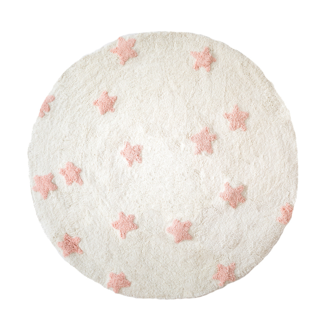 Alfombra rosa lavable Little-stars